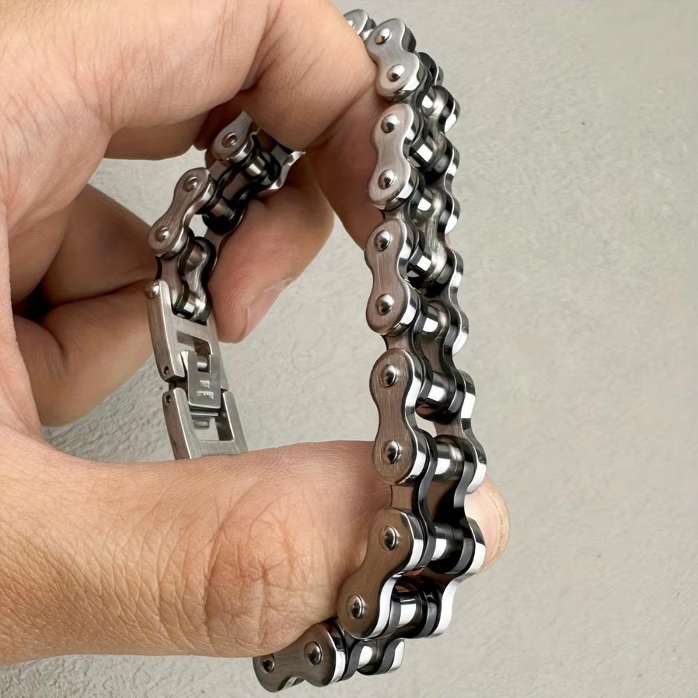 Adjustable Bike Chain Design Bracelet Stainless Steel Wrist Chain for Men  Outdoor