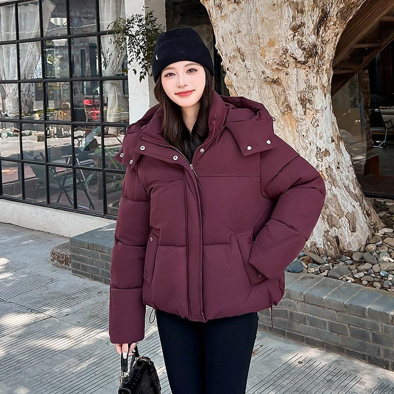 Women’s Short Detachable Hood Windproof Thicken Warm Winter Puffer Jacket