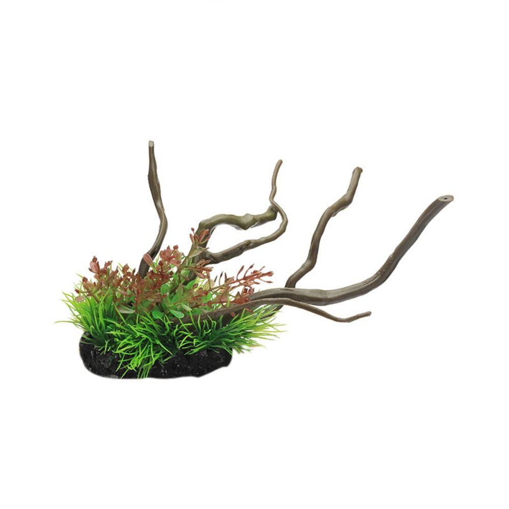 

Simulation Driftwood Tree Root Plastic Simulated Sunken Wood Underwater Grass Fish Tank Style H