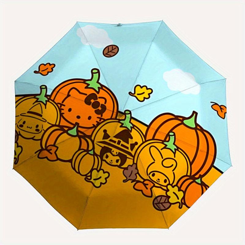

1pc Halloween Sanrio Automatic Cute Umbrella Durable Iron Frame & Plastic Handle, Gift for Men & Women, Sturdy Construction,Playful Design yy250826208