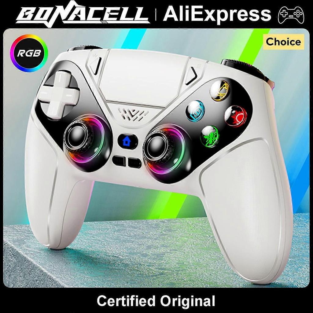 Bezprzewodowy Kontroler z Oświetleniem RGB dla Konsoli PS5/Playstation 5 Pro/Slim/PC z Kontrolerami do Gier i Ha