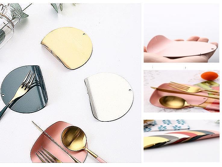 cuton Cutlery Rest Knife Rest Cutlery Rest Knife Rest Round Fork Rest Stand 1000 Yen Spoon, Knife, (Rose Gold)