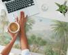 Designer Protective Mat for Laptop Tropical Landscape 100X50 Cm