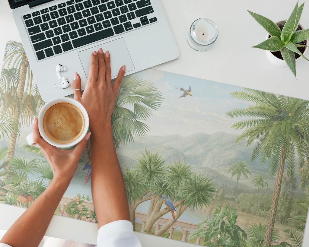 Designer Protective Mat for Laptop Tropical Landscape 100X50 Cm