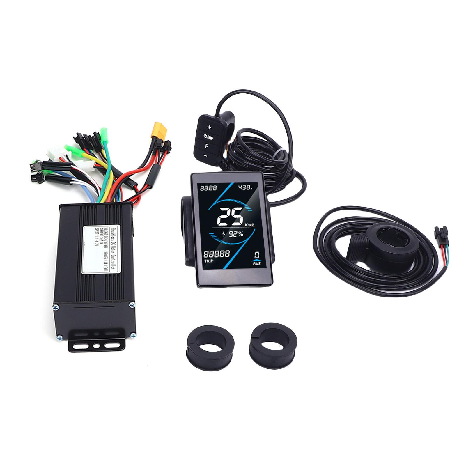

Electric Bike Speed Controller Kit 26A Speed Controller Color Screen LCD Display Thumb Throttle Set for Electric
