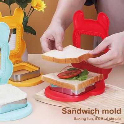 Sandwich Cutter And Sealer Bread Mold for Kids Lunch Square Sandwich Maker Cartoon Easy To Use Bento Box Accessories