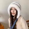 Autumn and Winter Plush New Ear Protection Shows a Small Face and Keeps Warm Wool Hat Women's Big Head Circumference Cold-proof Versatile Knitted Hat