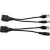 POE Splitter Injector Kit 1Pair Power Over Ethernet Passive PoE Adapter Injector Splitter Cable with 5.5x2.1mm DC Connector 12V
