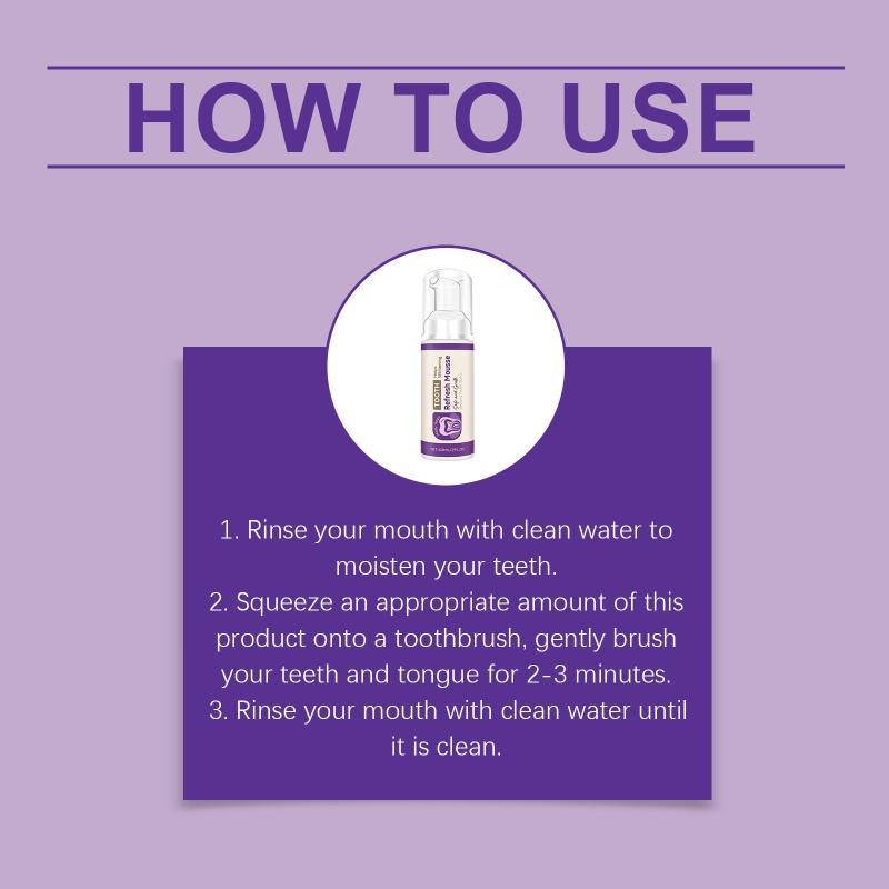 

The Teeth Refreshing Mousse Is Gentle And Lustrous, Protecting The Surface Of Teeth, Cleaning Oral Odor, And Providing Comfortable And Clean Care one size