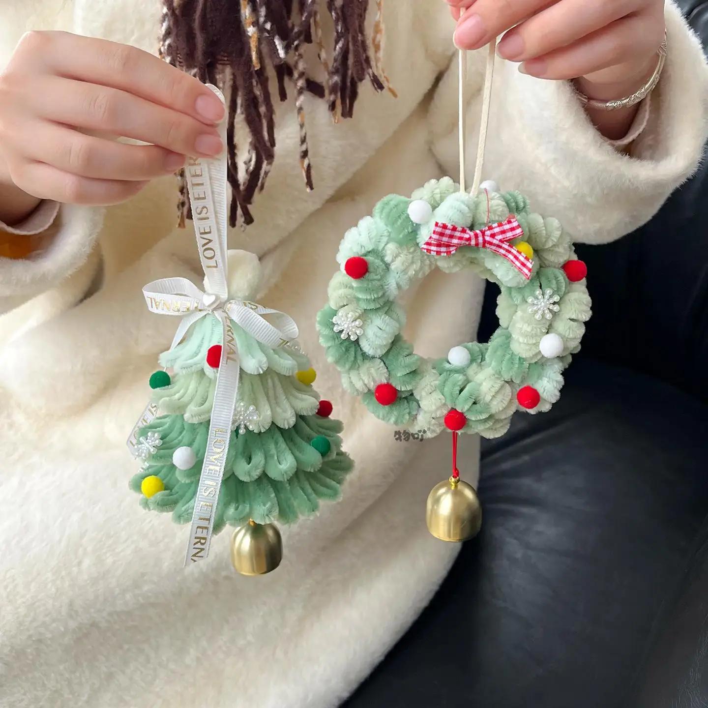 

Мини DIY Набор для Рождественской елки 15 см Настольный Настольный декор Украшения Рождественская поделка для детей Праздничный сувенир Для дверных проемов Окон