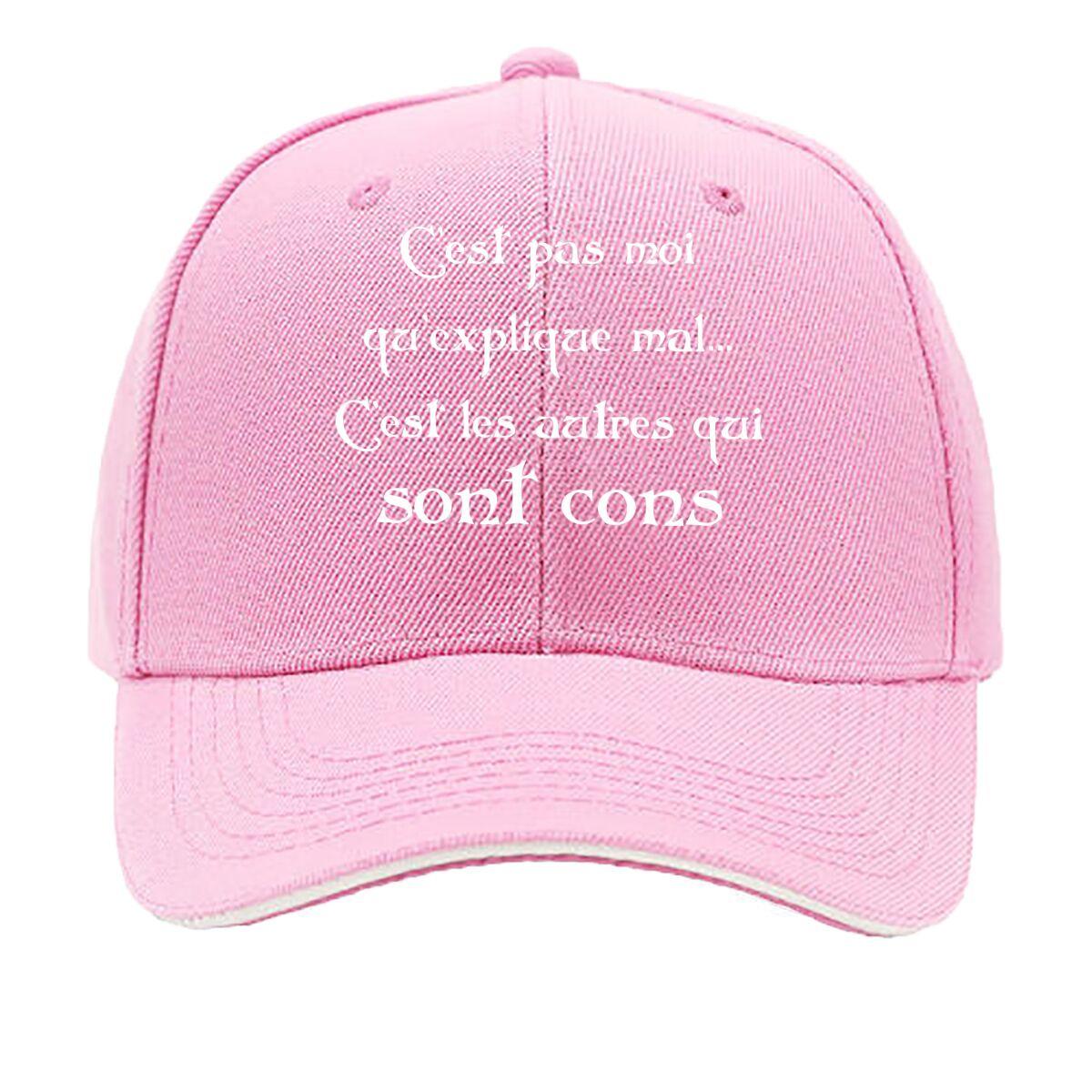 French Sarcasm Text Art Sandwich Baseball Cap One Size розовый