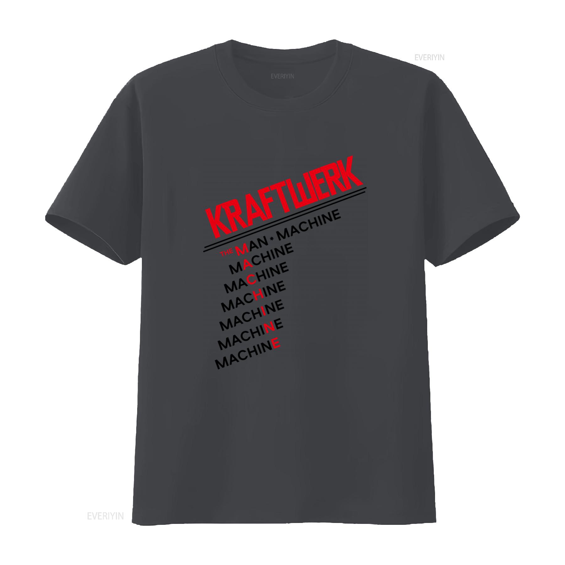 

Kraftwerk The Man Machine T shirt Retro Style Music Band Print vintage Washed streetwear homme Versatile Stylish Comfortable 4XL