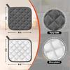 5 Pack Pot Holders for Kitchen Heavy Duty Hot Pads, Hot Pads for Kitchen,8 Inch Square Potholders for Cooking, Baking & Grilling (Black)