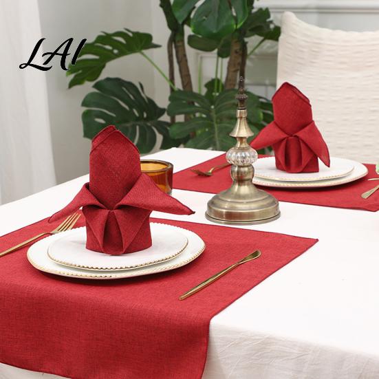 Soft Textured Napkins for Restaurants Imitation Linen Cloth Napkin Washable Fabric 18 x Decorative Table Events Inch Square Napkin Weddings