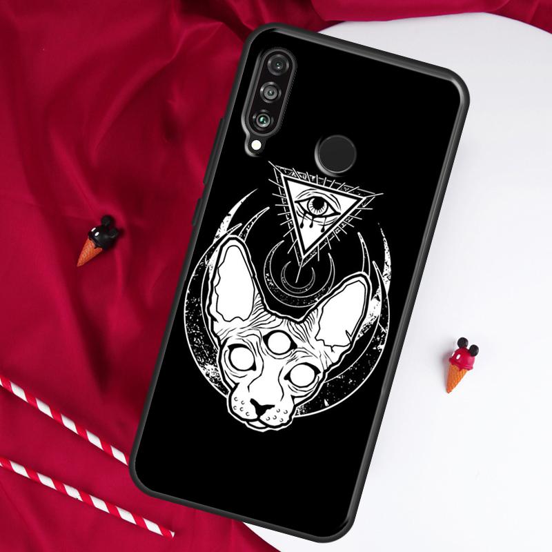 Witchcraft Witch Cat For Huawei Nova 8i 7i 11i 12i 12s 9 10 SE Y90 Y60 Y70 Y72 Y61 Y91 P30 P40 Lite P60 Pro Case
