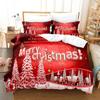 Merry Chrismas Bedding Set Boys Girls Twin Queen Size Duvet Cover Pillowcase Bed Kids Adult Fashion Home Textileextile