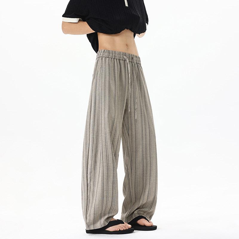 Summer Thin Old Money Wind Casual Pants Refreshing and Breathable Loose Wide-leg Pants Drape Floor Pants Japanese Retro Trousers