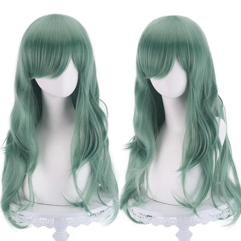 Cosply Wig 70 Cm Red Long Curly Synthetic Wig Anime Halloween Wig Body Lucky Girl Ruby Gillman  Christmas  Party