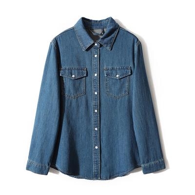 Denim Shirt 2026 Spring New Style Elegant Women's Cardigan Shirt Blue Fashionable Light Jacket