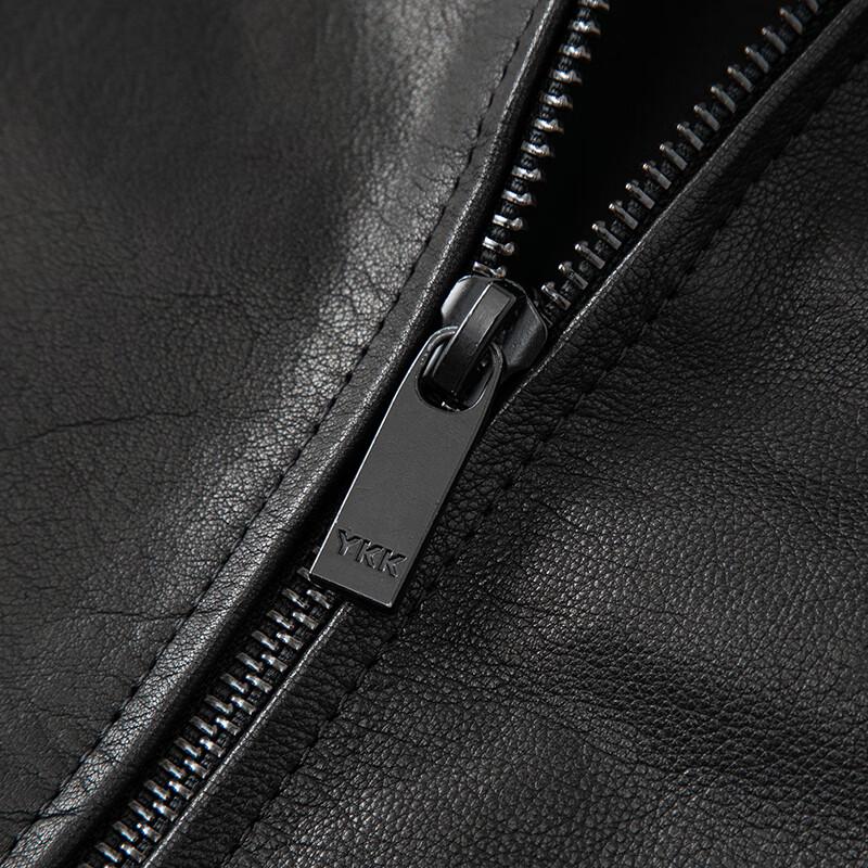 FAPAI Men's Stand-Collar Leather Jacket
