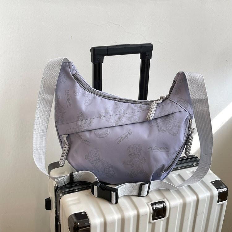 Trendy Casual Shoulder Bag For Women In White Purple Green And Black Fashionable Colors