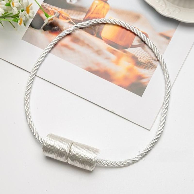 2 Pack Strong Magnetic Curtain Tiebacks Elegant Decorative Tie Backs Modern Rope Tiebacks for Drapes Window Curtain Holdbacks