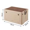Baulone Pieghevole da Esterno con Coperchio in Legno per Campeggio e Picnic