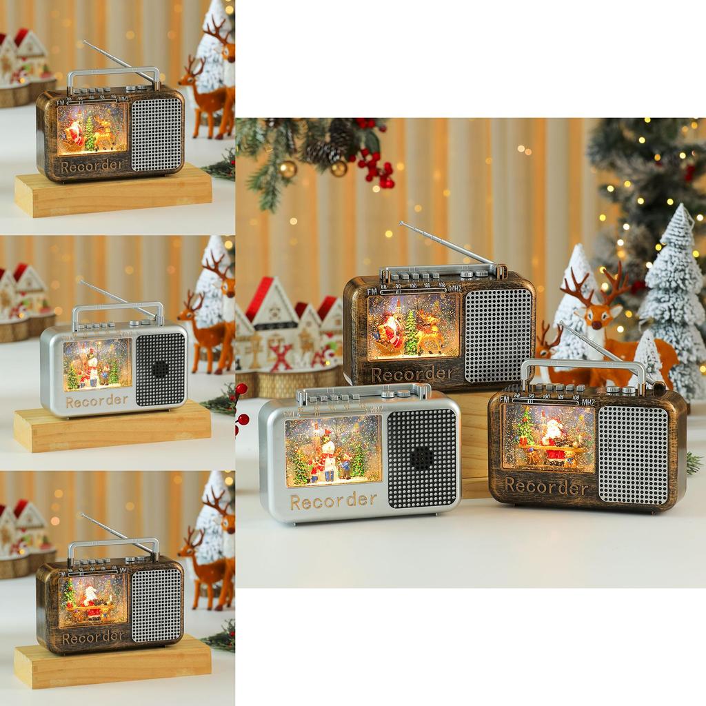 Christmas Creative Radio Light Music Night Lamp With Santa Claus Pattern
