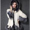 Imitation fur new fashion imitation mink imitation fox fur women's coat slim hooded medium and long coat
