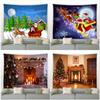 Christmas Cartoon Style Tapestry Bedroom Living Room Home Christmas Decoration Tapestry