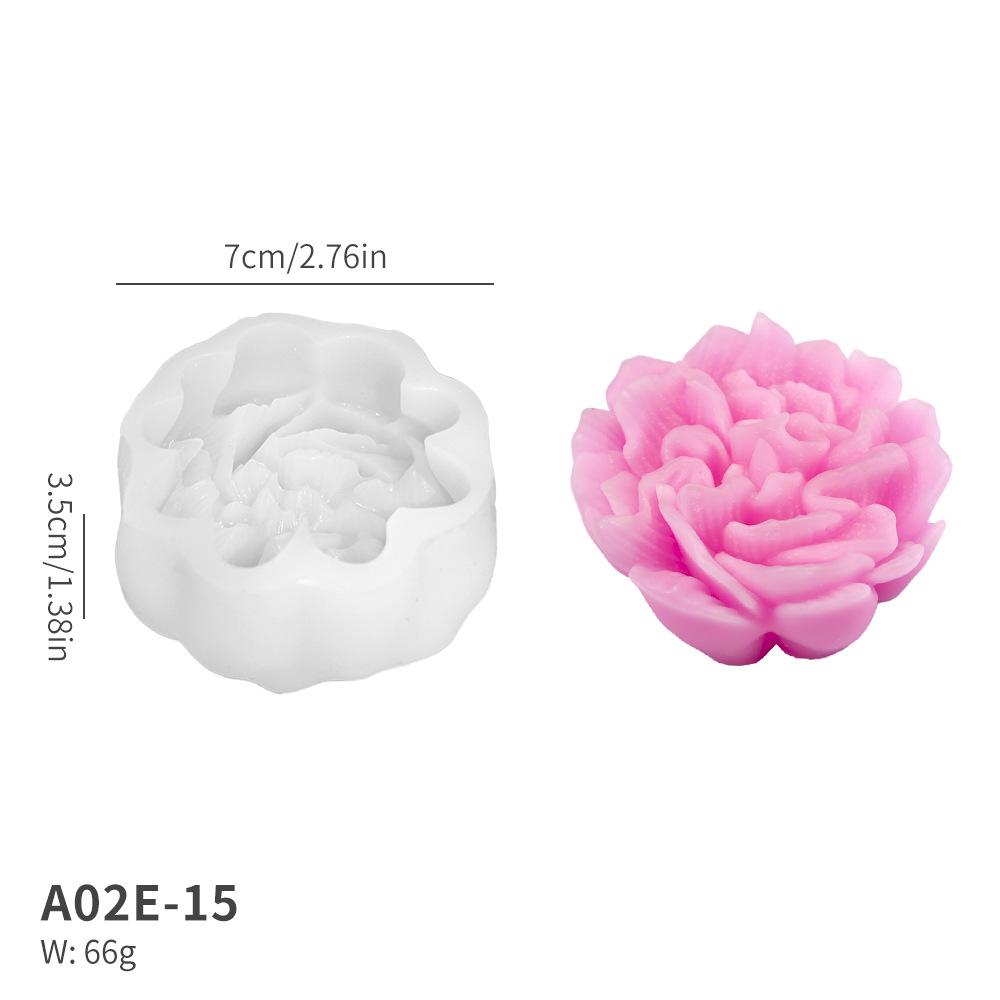 3D Floral Silicone Mold: 19 Flower Shapes for Fondant, Cake, and Candle DIY