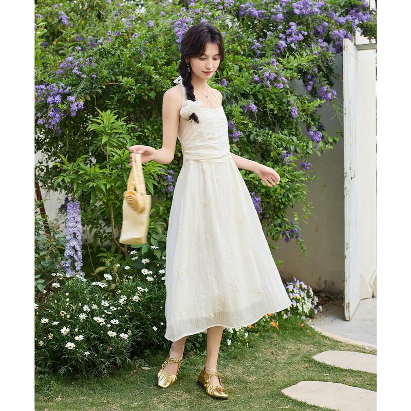MOKANA Summer Halterneck Mid-length Resort Dress L