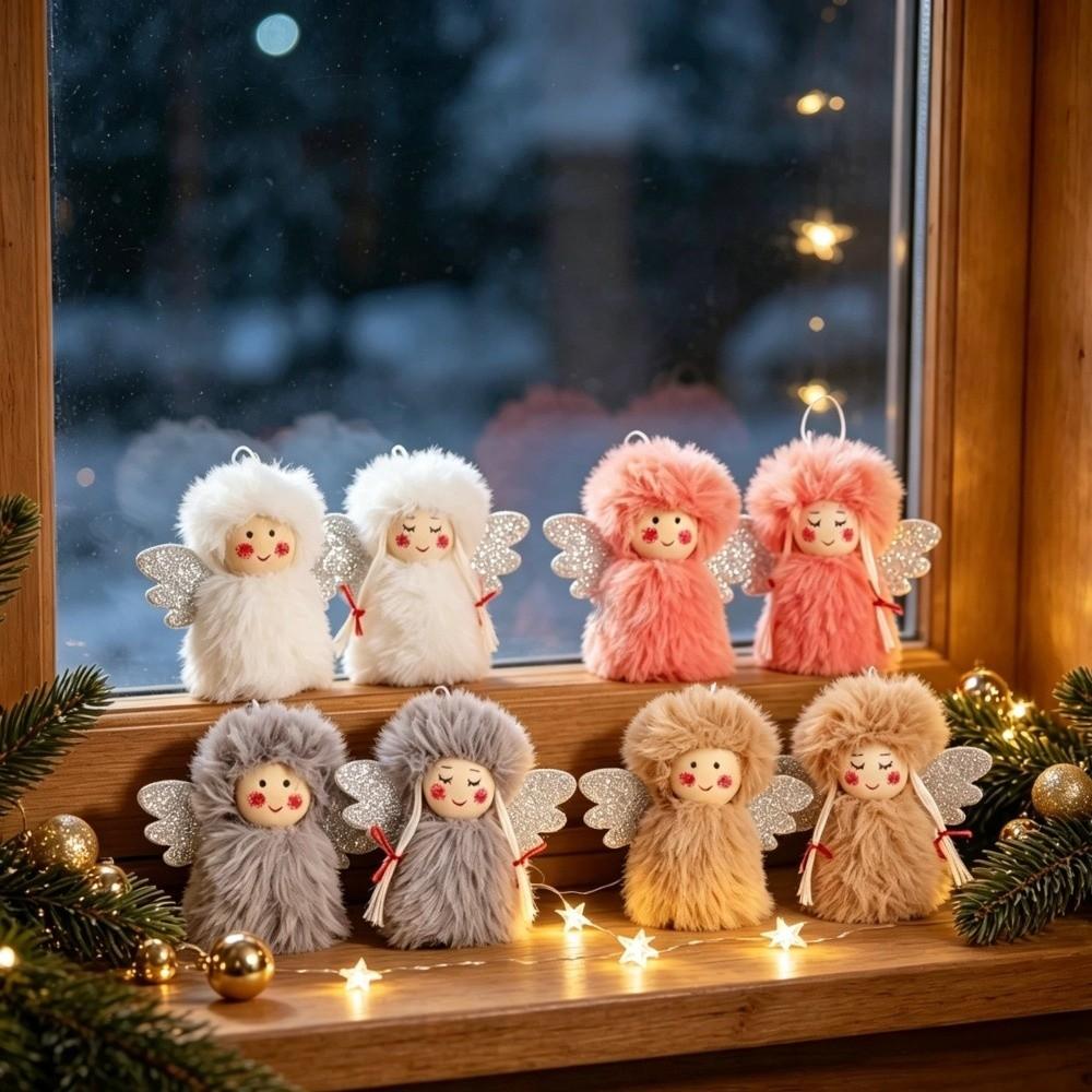 2PCS Soft Christmas Tree Hanging Ornament Cartoon Xmas Tree Pendant Festival