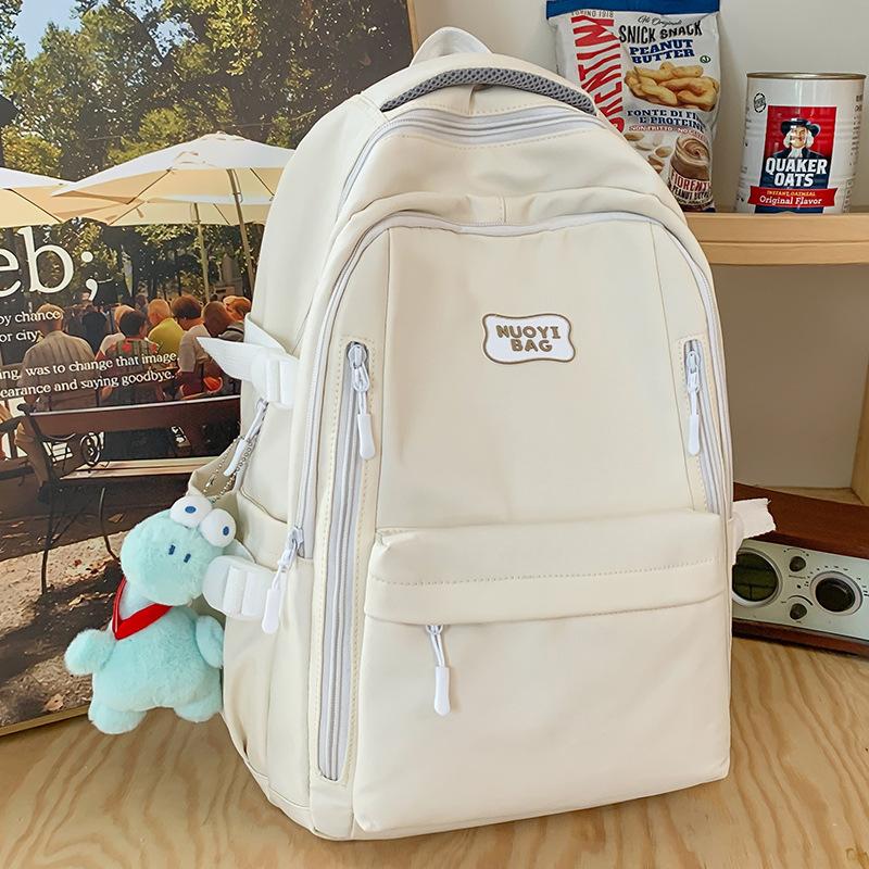 School bag children girls elementary school students solid color backpack junior high school students high school students high quality