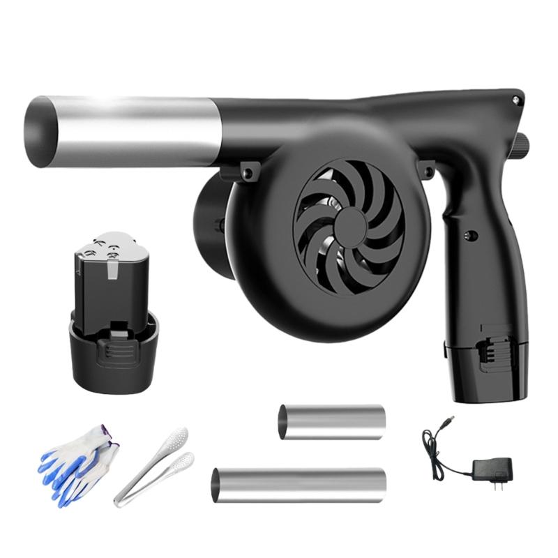 BBQ Blower Fan with Speed Controllers Cable and Variable Speed Variable Speed BBQ Fan for Outdoor Barbecues