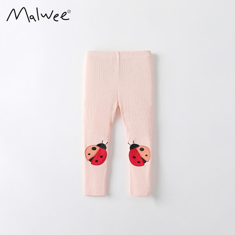

Malwee Girls Autumn/Winter Leggings - European and American Style, Elastic Waist, Casual Cotton Pants for Small & Medium Children 150