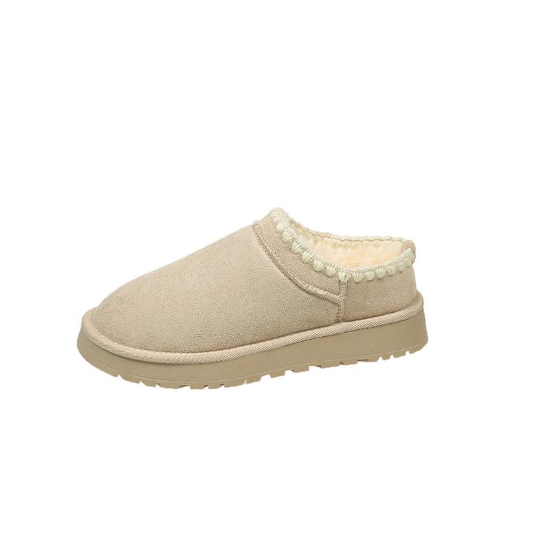 Thick-soled fur integrated mini snow boots women's winter 2025 new velvet warm non-slip bread cotton shoes must