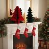 Honeycomb Christmas Tree Decoration 2pcs/3pcs 3D Artificial Tree Centerpiece Rustic for Mantel Xmas Tabletop Centerpiece
