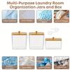 Laundry Room Organization Storage Containers Laundry Pod Containers and Dryer Sheet Holder with Lids and Labels Organizing