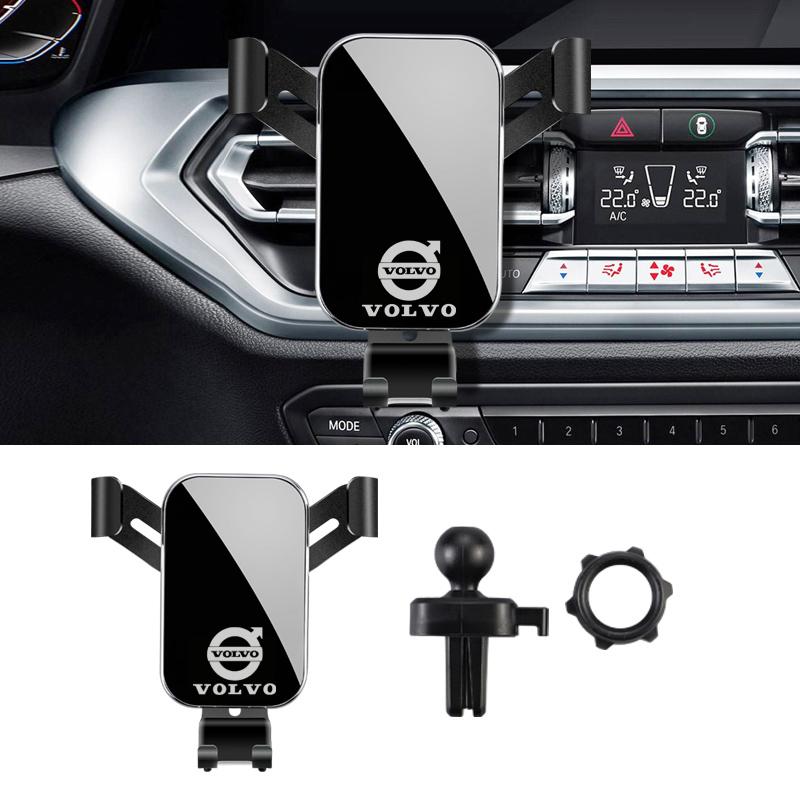 

For Volvo V40 S80 V70 C30 XC40 FH500 V50 V60 XC60 S60 XC90 S90 V90 Car Phone Holder Fixed Bracket Stand Mobile Gravity Linkage чёрный
