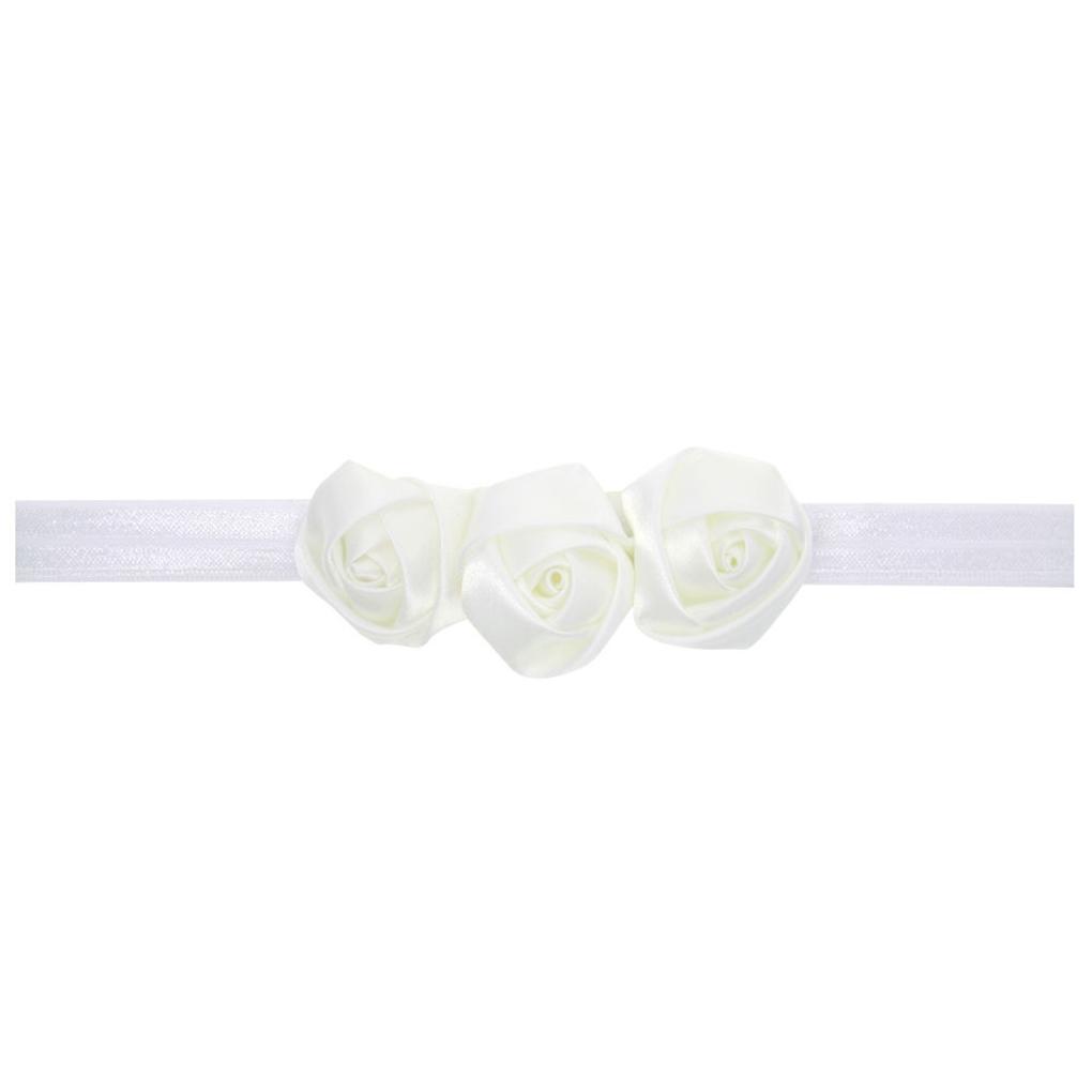 9Pcs Newborn Headbands Infant Rose Elastic Hair Band Solid Color Headwear Hairstyling Accessories