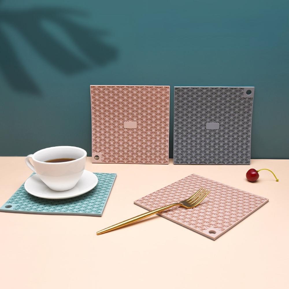 Jogo americano de silicone antiderrapante, tapete de isolamento térmico, tapete de mesa doméstico, à prova d'água, jogo americano ocidental de hotel