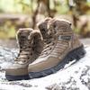 Men's Waterproof Italian High-Top Winter Boots: Thickened Velvet, Non-Slip, Outdoor Cotton, Plus Size Option