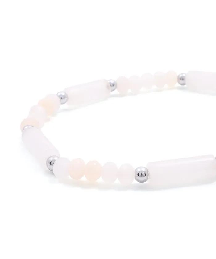 White Bar Point Minimal Daily Bracelet (PLT-BR-083_WT)