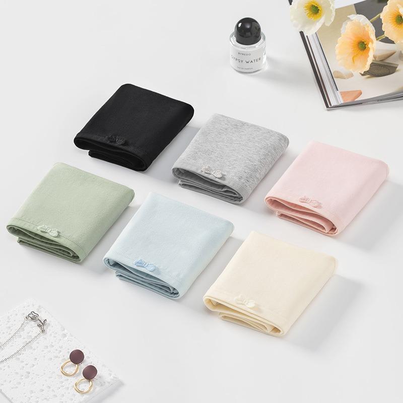 Women S Cotton Underwear Bowknot Cute Antibacterial Solid Color Breathable