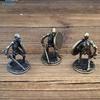 Skeleton Warrior Figurines Set - Vintage Metal Ornament With Sword  Shield For Desk Decor  Game Accessories