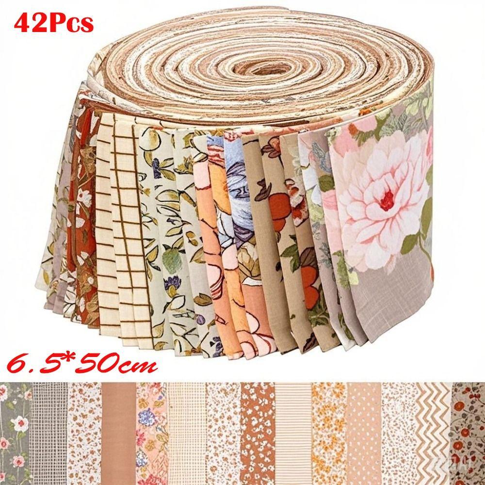 42Pcs Colorful Printed Patchwork Strips Cotton Strip For DIY Sewing and Handicraft Making