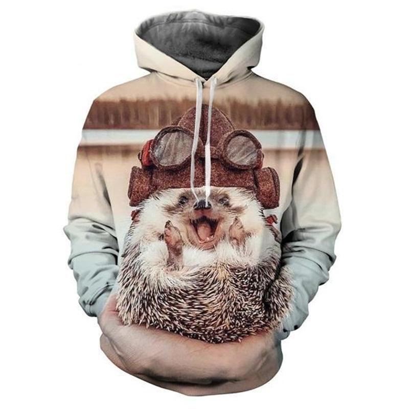 

Funny Hedgehog Animal Graphic Hoodies For Men 3D Print Sweatshirts Cute Kids Hooded Sweatshirts Women Fashion Pullovers Clothes 6XL