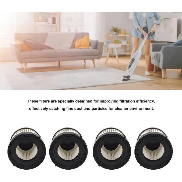 Premium Vacuum Filter Replacement Enhancing Filtration Efficiency for 49 90 1900 0882 20, Pack of 4, Easy To Maintain, for Vacuum Cleaner Owners,