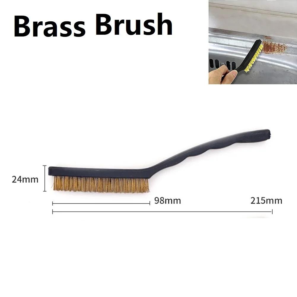 Mini Wire Brush Brass Nylon Steel Brushes Rust Remover Cleaning Polishing Grinder For Removal Of Flaking Paint Hand Tool